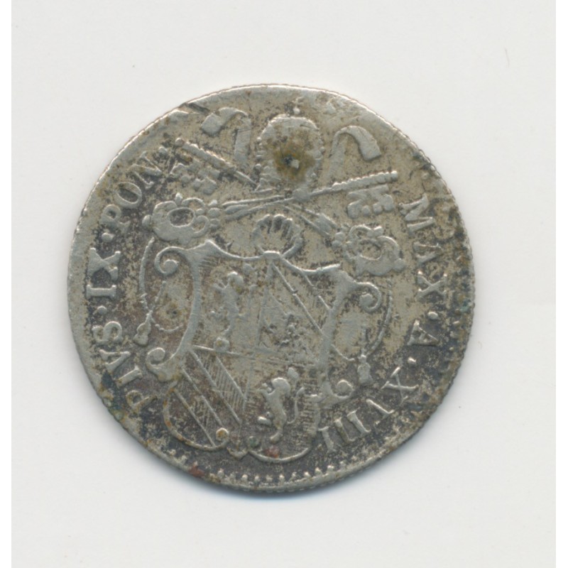 Vatican - 5 Baiocchi 1863 R Rome - Pie IX - TTB