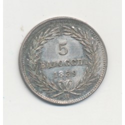 Vatican - 5 Baiocchi 1839 R Rome - Pie IX - SUP+ 2