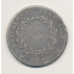 5 Francs Bonaparte 1er consul - AN 12 K Bordeaux 2