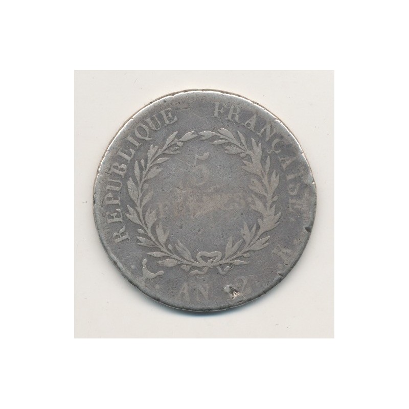 5 Francs Bonaparte 1er consul - AN 12 K Bordeaux