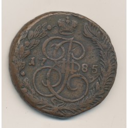Russie - 5 Kopek 1785 EM Ekaterinburg - Catherine II - cuivre - TB+ 2