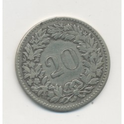 Suisse - 20 Centimes ( rappen ) - 1851 BB Strasbourg - TB+ 2