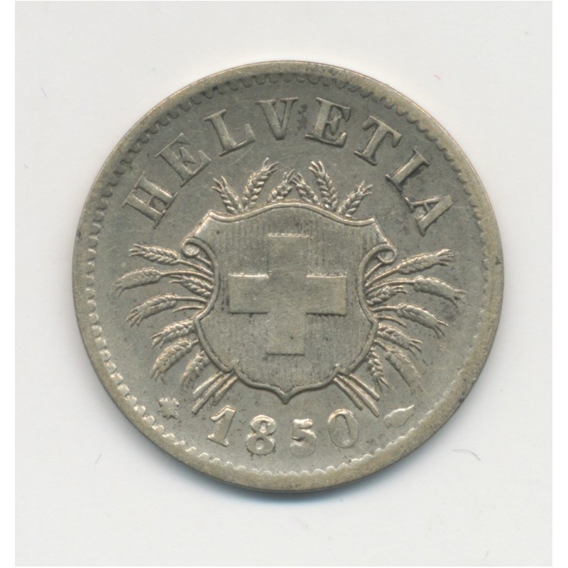 Suisse - 5 Centimes ( rappen ) - 1850 BB Strasbourg - TTB