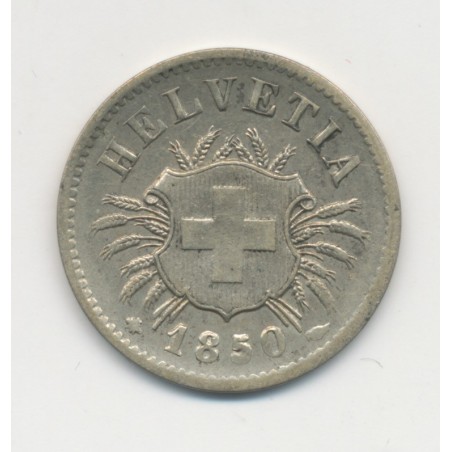 Suisse - 5 Centimes ( rappen ) - 1850 BB Strasbourg - TTB