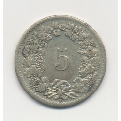 Suisse - 5 Centimes ( rappen ) - 1850 BB Strasbourg - TTB 2