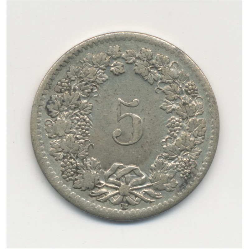Suisse - 5 Centimes ( rappen ) - 1850 BB Strasbourg - TTB