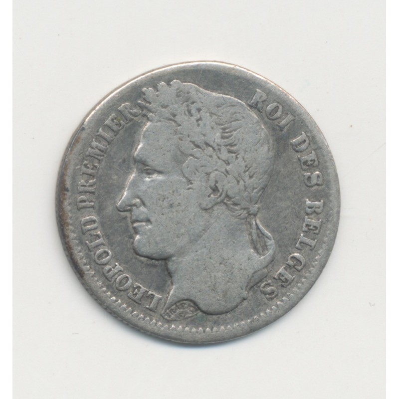 Belgique - 1/4 Franc 1834 Bruxelles - Léopold 1er - argent - TB/TB+