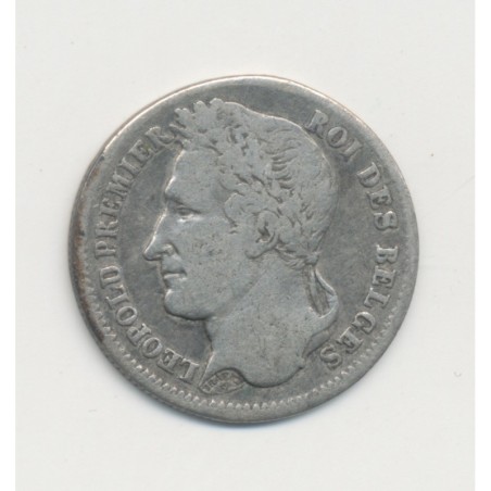 Belgique - 1/4 Franc 1834 Bruxelles - Léopold 1er - argent - TB/TB+