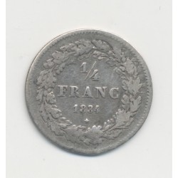 Belgique - 1/4 Franc 1834 Bruxelles - Léopold 1er - argent - TB/TB+ 2
