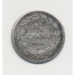 Belgique - 1/4 Franc 1844 - Léopold 1er - argent - TB/TB+ 2