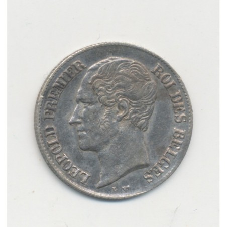 Belgique - 20 Centimes 1858 - Léopold 1er - argent - TTB