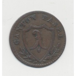 Suisse - 2 Rappen 1818 - Canton de Basel - TTB