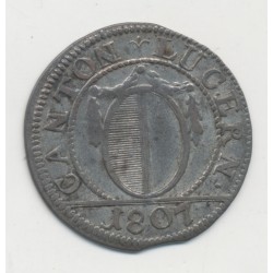Suisse - 1batzen/10 Rappen 1807 - Canton de Lucerne - TTB