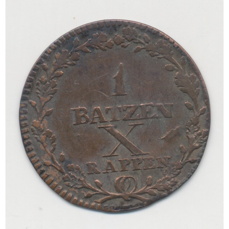 Suisse - 1batzen/10 Rappen 1811 - Canton de Lucerne - TTB