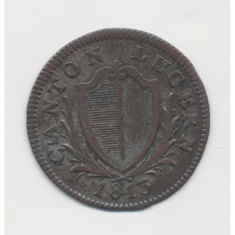 Suisse - 1/2 batzen/5 Rappen 1813 - Canton de Lucerne - TTB