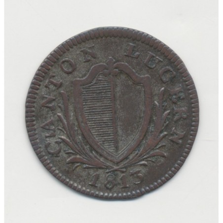 Suisse - 1/2 batzen/5 Rappen 1813 - Canton de Lucerne - TTB