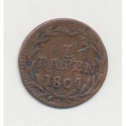 Suisse - 1 Rappen 1804 - Canton de Lucerne - TB+