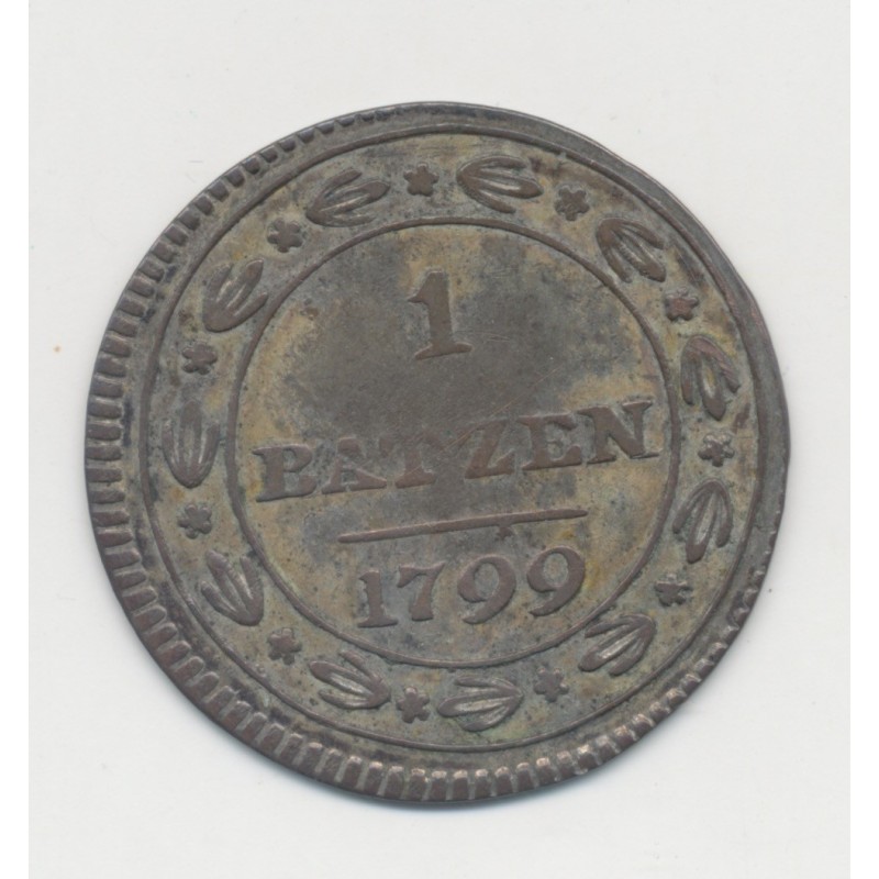 Suisse - 1 batzen 1799 - république helvétique - TB
