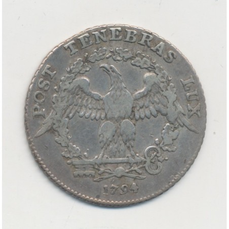 Suisse - 15 Sol 1794 - République de Genêve - argent - TB+/TTB