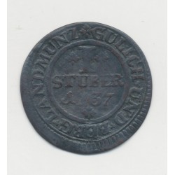 Allemagne - 1 Stuber 1737 - Julich-berg - billon - TB+