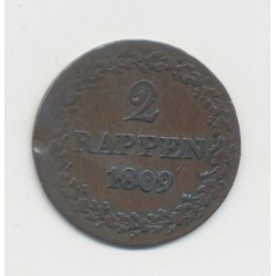 Suisse - 2 Rappen 1809 - Canton de Berne - TB/TB+ 2
