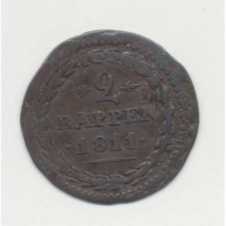 Suisse - 2 Rappen 1811 - Canton de Schwyz - TB