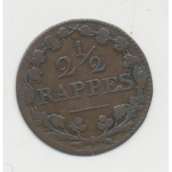Suisse - 2 1/2 Rappen 1809 - Canton de Vaud - billon - TTB 2