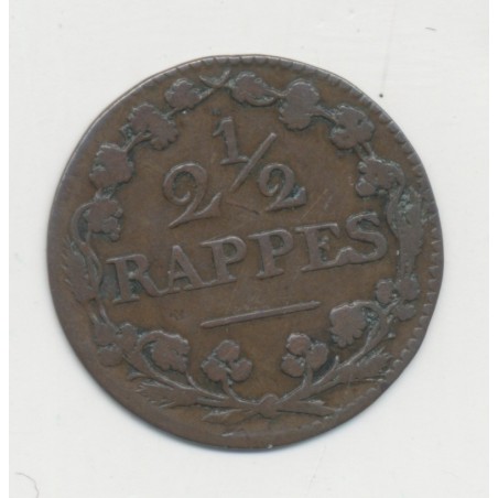 Suisse - 2 1/2 Rappen 1809 - Canton de Vaud - billon - TTB