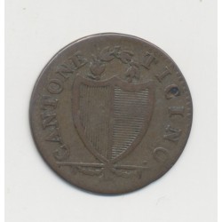 Suisse - 3 Soldi 1813 - Canton du Tessin - billon - TB