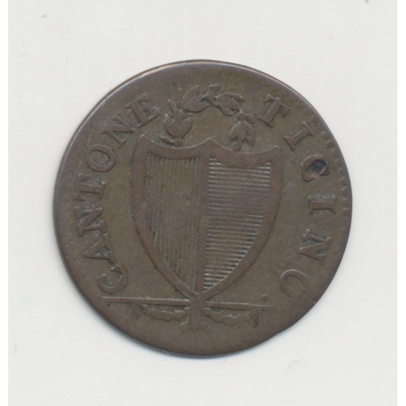 Suisse - 3 Soldi 1813 - Canton du Tessin - billon - TB