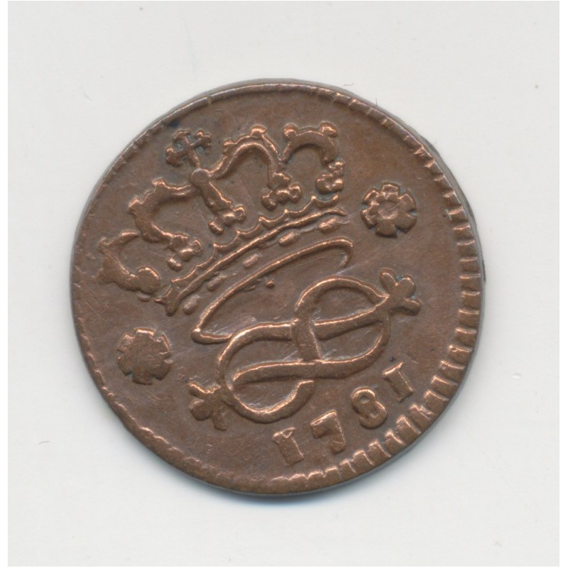 Italie - 2 Denari 1781 Turin - Sardaigne - cuivre - TTB