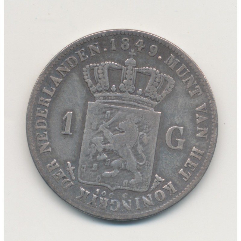 Hollande - 1 Gulden 1849 - Guillaume II - TB+