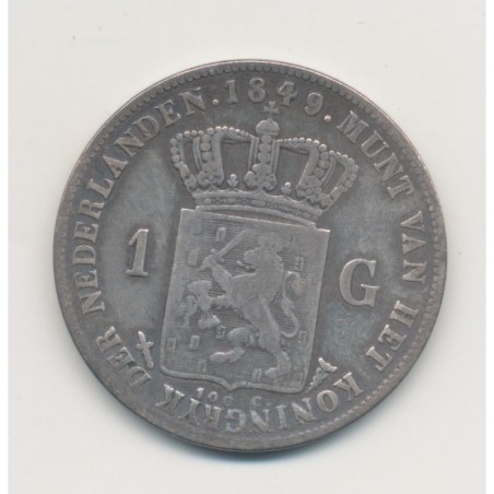 Hollande - 1 Gulden 1849 - Guillaume II - TB+