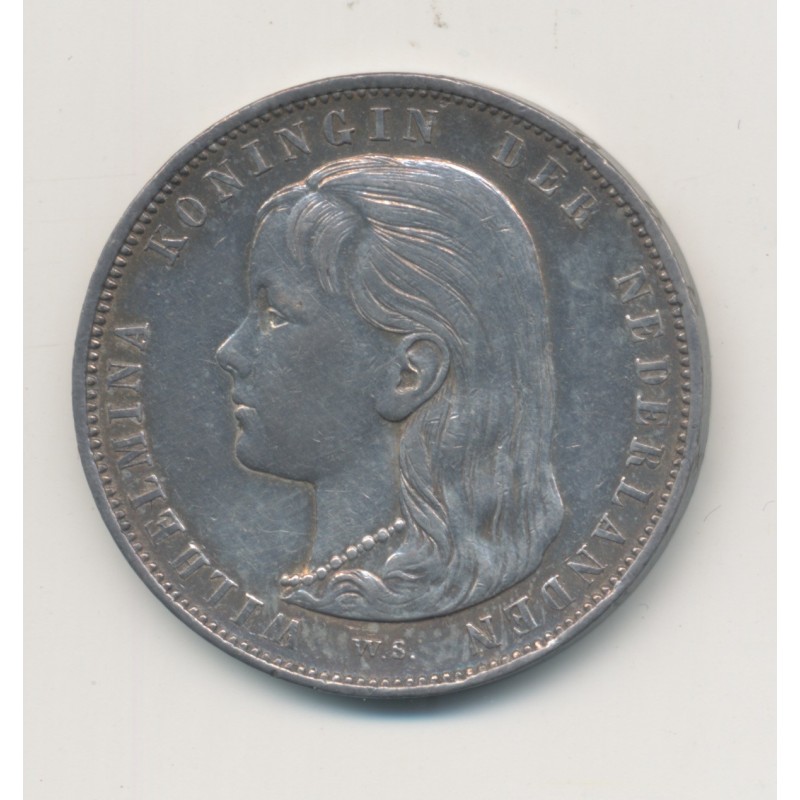 Hollande - 1 Gulden 1892 Utrecht - Wilhelmina - TTB+