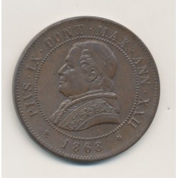 Vatican - 4 Soldi - 1868 R - cuivre - SUP