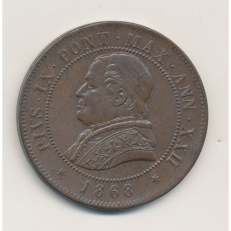 Vatican - 4 Soldi - 1868 R - cuivre - SUP