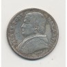 Vatican - 20 Baiocchi 1864 R Rome - argent - TB+