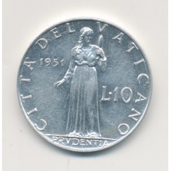 Vatican - 10 Lire 1951 - Pie XII - alu - SPL 2