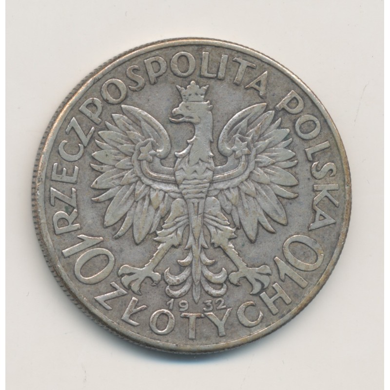 Pologne - 10 Zloty 1932 - Reine Jadwiga - TTB