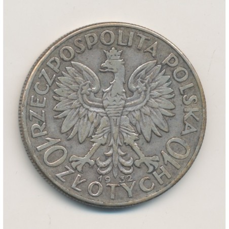 Pologne - 10 Zloty 1932 - Reine Jadwiga - TTB