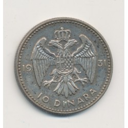 Yougoslavie - 10 Dinars 1931 - Alexandre 1er - Londres - argent - TTB 2