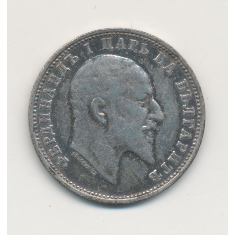 Bulgarie - 1 Leva 1910 - Ferdinand I - argent - TB/TTB