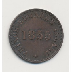 Canada - 1/2 Penny 1855 - Prince Edouard Island - cuivre - TTB+