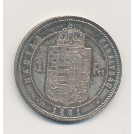 Hongrie - 1 Florin 1881 Vienne - argent - SUP