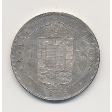 Hongrie - 1 Florin 1879 Vienne - argent - TTB+