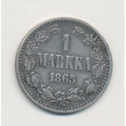 Finlande - 1 Markka - 1865 Helsinki - argent - TTB+ 2