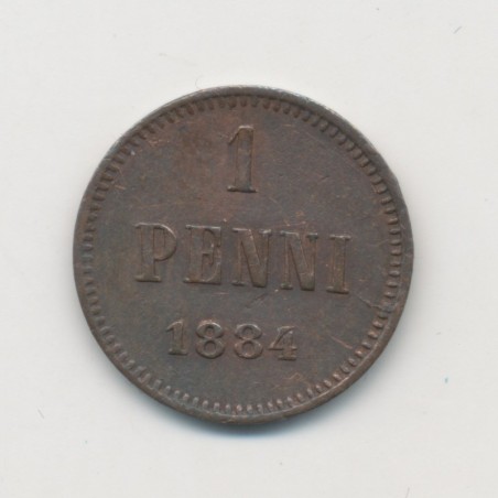 Finlande - 1 Penni 1884 - Alexandre III - TTB+