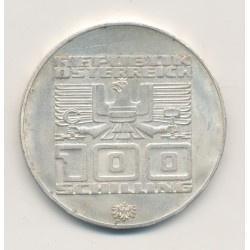 Autriche - 100 Schillings 1976 Vienne - JO Innsbruck - argent - TTB+ 2