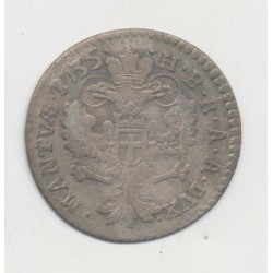 Italie - 1 Lire/20 Soldi 1735 - Charles VI d'Autriche - Mantoue - B 2