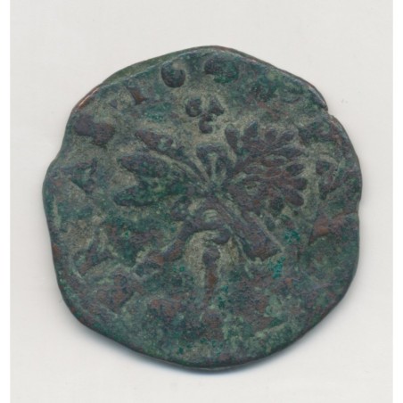 Italie - 3 Tornesi 1648 - Naples - Henri de Lorraine - cuivre - TB